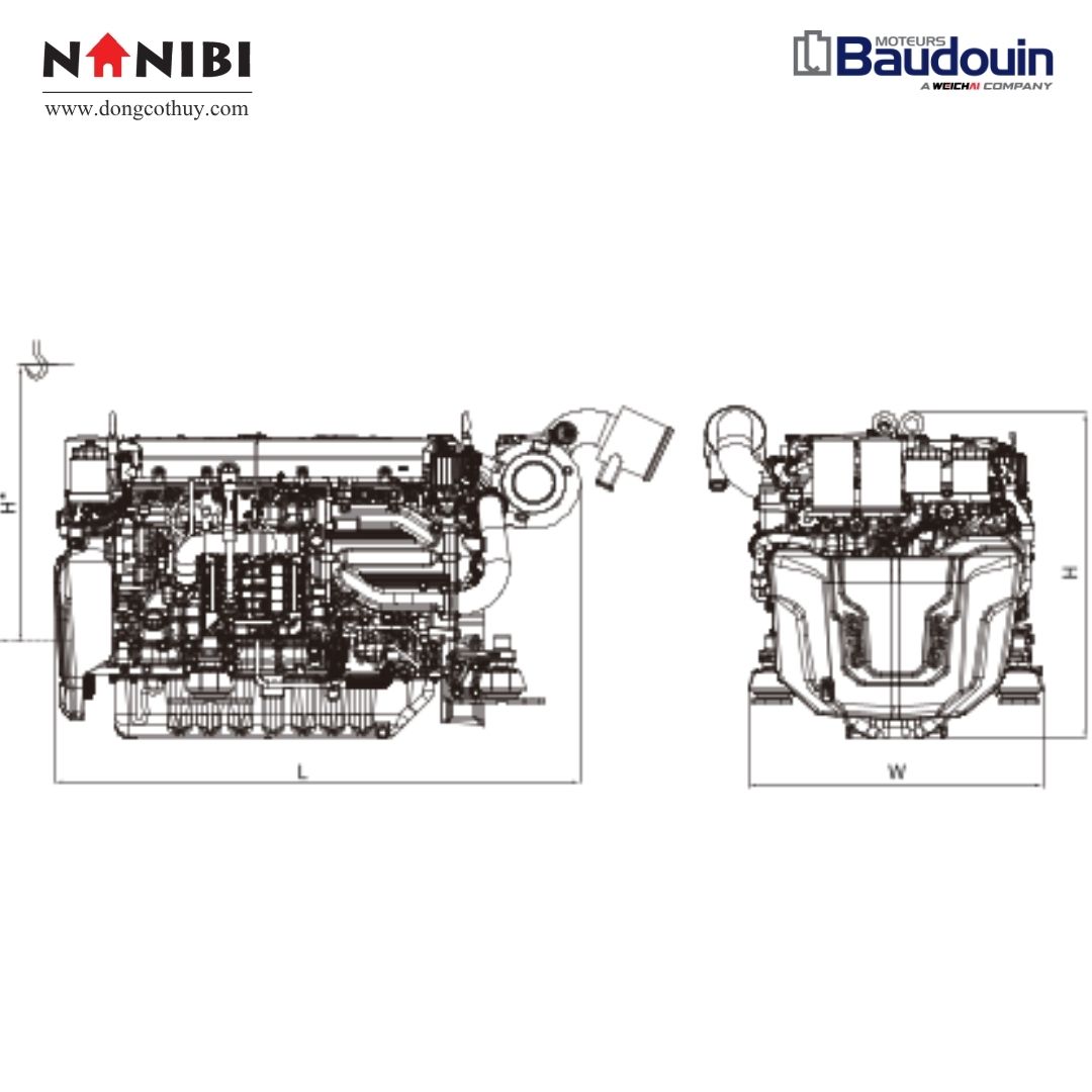 ĐỘNG CƠ THỦY BAUDOUIN 6-M10S