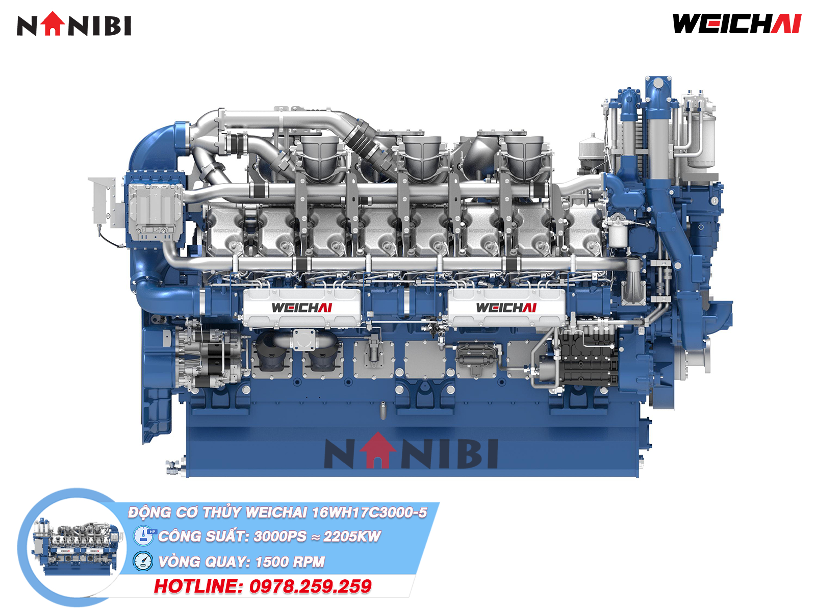 Động cơ thủy Weichai WH17